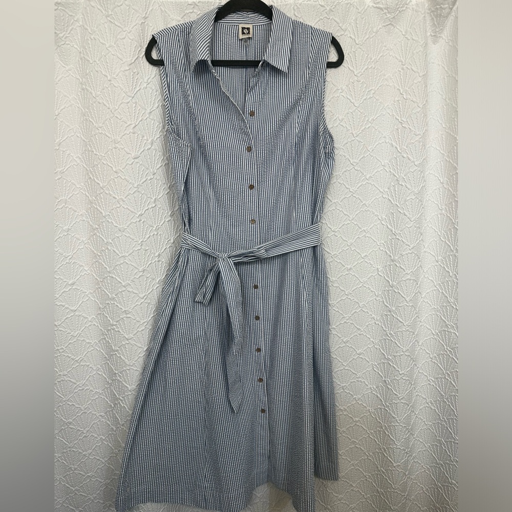 Ann Klein button down midi dress